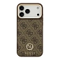 Клип-кейс (накладка) CG Mobile Guess PU 4G Diamond Metal Logo MagSafe для Apple iPhone 17 Pro искусственная кожа, коричневый