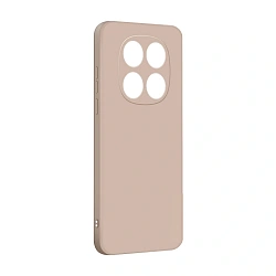Клип-кейс (накладка) Silicone cover закрытый для Xiaomi Redmi Note 14 Pro 5G / Poco X7 силикон, пудровый