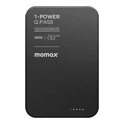 Внешний аккумулятор с беспроводной зарядкой Momax Q.Pass 3000 мАч 10.5 Вт чёрный