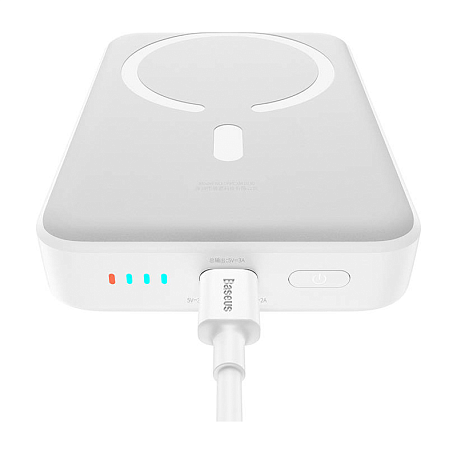 Внешний аккумулятор с беспроводной зарядкой Baseus Magnetic Mini Wireless Fast Charge 10000 мАч 30 Вт белый - 2