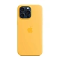 Клип-кейс (накладка) Silicone Case MagSafe для Apple iPhone 15 Pro Max силикон, жёлтый