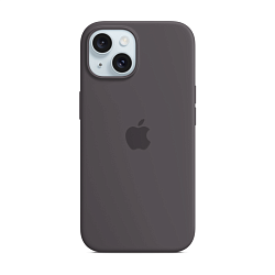 Клип-кейс (накладка) Silicone Case MagSafe для Apple iPhone 15 силикон, серо-коричневый