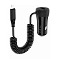 Автомобильное зарядное устройство + кабель Lightning Hoco Z21A 12 Вт, чёрный
