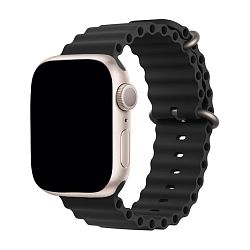 Ремешок Ocean Band для Apple Watch 38 / 40 / 41 / 42mm силикон чёрный