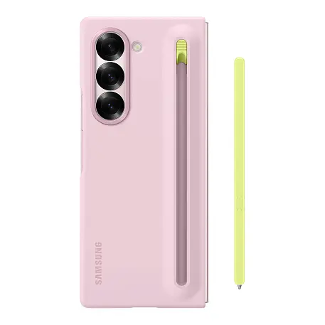 Клип-кейс (накладка) Samsung S Pen Case для Samsung Galaxy Z Fold 6 полиуретан, поликарбонат, розовый - 5