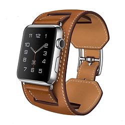 Ремешок Cuff для Apple Watch 44 / 45 / 46 / 49mm кожа коричневый