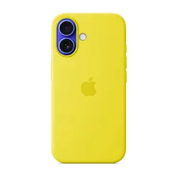 Клип-кейс (накладка) Silicone Case MagSafe для Apple iPhone 16 силикон, жёлтый