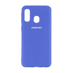 Клип-кейс (накладка) Silicone cover для Samsung Galaxy A40 силикон, васильковый