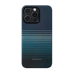 Клип-кейс (накладка) Pitaka Fusion Weaving MagEZ Case 5 для Apple iPhone 15 Pro Max кевлар (арамид), "восход луны"