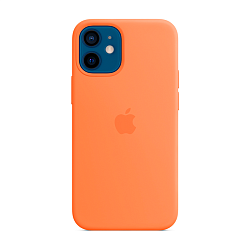 Клип-кейс (накладка) Apple Silicone Case MagSafe для Apple iPhone 12 Mini силикон, Kumquat