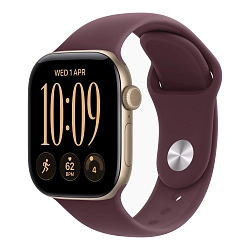 Умные часы Apple Watch Series 12 42mm GPS   Light Gold Aluminum Case Burgundy Sport Band