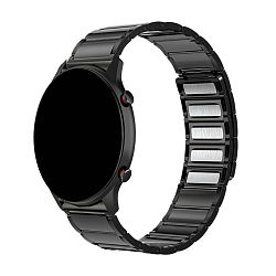 Блочный браслет ZN43 (магнитный) для Samsung Watch 20mm титан чёрный