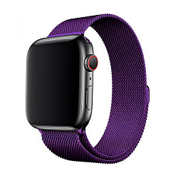 Миланский сетчатый браслет для Apple Watch 44 / 45 / 46 / 49mm сталь фиолетовый