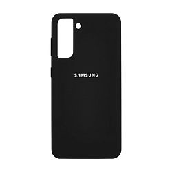 Клип-кейс (накладка) Silicone cover закрытый для Samsung Galaxy S21 силикон, чёрный