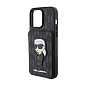 Клип-кейс (накладка) с визитницей CG Mobile Lagerfeld Karl PU Saffiano Cardslot для Apple iPhone 15 Pro Max