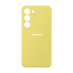 Клип-кейс (накладка) Silicone cover закрытый для Samsung Galaxy S24 силикон, жёлтый