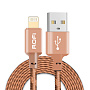 Дата-кабель Rofi Lenght Lightning 1.2 м, золотой - 1