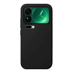 Клип-кейс (накладка) Silicone cover закрытый для Xiaomi 17 Pro Max силикон, чёрный
