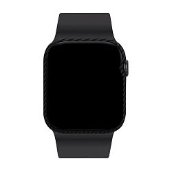 Чехол-бампер Pitaka AirCase для Apple Watch 44mm кевлар (арамид), чёрно-серый (полоска)