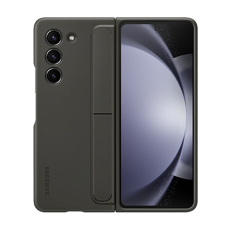 Клип-кейс (накладка) Samsung Standing Case with Strap для Samsung Galaxy Z Fold 5 силикон, полиуретан, графитовый - 2
