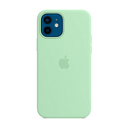 Клип-кейс (накладка) Silicone Case для Apple iPhone 12 / 12 Pro силикон, "мятный зелёный"