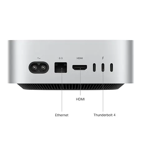 Системный блок Apple Mac mini M4 16 ГБ, 512 ГБ SSD, серебристый - 4