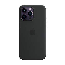 Клип-кейс (накладка) Silicone Case MagSafe для Apple iPhone 14 Pro Max силикон, чёрный