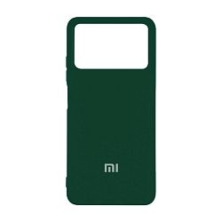 Клип-кейс (накладка) Silicone cover закрытый для Xiaomi Poco M4 Pro 5G силикон, тёмно-зелёный