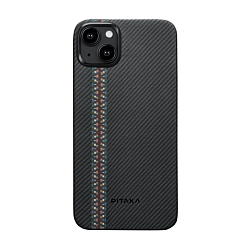 Клип-кейс (накладка) Pitaka Fusion Weaving MagEZ Case 4 для Apple iPhone 15 кевлар (арамид), "рапсодия"