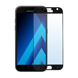 Защитное стекло 3D Classic для Samsung Galaxy A3 2017, черная рамка