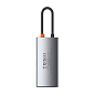 Адаптер-разветвитель для компьютера Baseus Metal Gleam Series/Starjoy (HDMI*1+USB3.0*1+USB2.0*1+PD*1) (4в1) серый - 3
