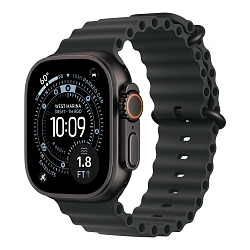 Ремешок Apple Ocean Band для Apple Watch 42 / 44 / 45 / 49mm титан Black (One Size)