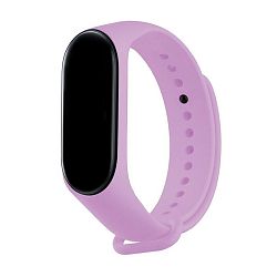 Спортивный ремешок для Mi Band 5 / 6 / 7 силикон лавандовый