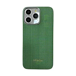 Клип-кейс (накладка) Pitaka Slim and Light MagEZ Case 5 для Apple iPhone 15 Pro Max кевлар (арамид), зелёный