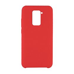 Клип-кейс (накладка) Silicone cover (без лого) для Xiaomi Redmi Note 9 силикон, красный