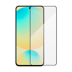 Защитное стекло uBear Extreme Nano Shield 2.5D для Samsung Galaxy A36 / A56 / S24 FE, черная рамка