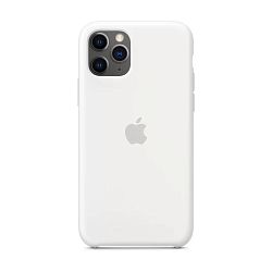 Клип-кейс (накладка) Apple Silicone Case для Apple iPhone 11 Pro силикон, White