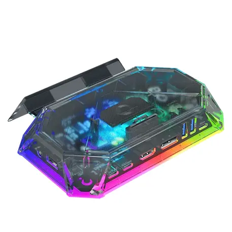 Док-станция JSAUX RGB Docking Station 8 in 1 (Type-C) чёрный - 2