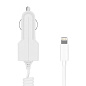 Автомобильное зарядное устройство + кабель Lightning Prime Line 2201 5 Вт, белый