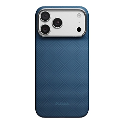 Клип-кейс (накладка) Pitaka Ultra-Slim Case для Apple iPhone 18 Pro Max / 17 Pro Max кевлар (арамид), синий (KI1803PM)