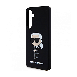 Клип-кейс (накладка) CG Mobile Lagerfeld Karl для Samsung Galaxy S24 Plus силикон, "NFT 3D Karl" чёрный