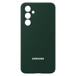 Клип-кейс (накладка) Silicone cover закрытый для Samsung Galaxy S24 FE силикон, тёмно-зелёный