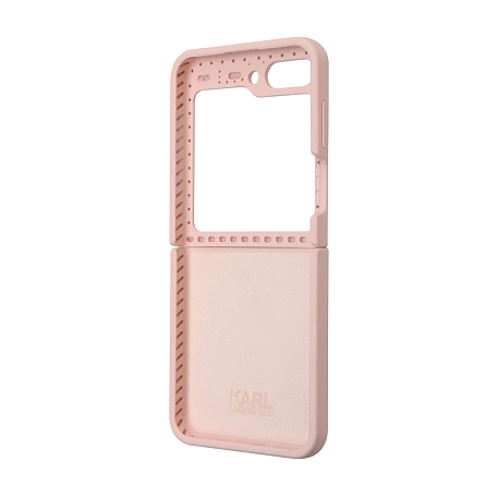 Клип-кейс (накладка) CG Mobile Lagerfeld Karl Head для Samsung Galaxy Z Flip 5 силикон, "NFT 3D Choupette" розовый - 3