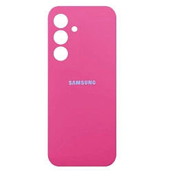 Клип-кейс (накладка) Silicone cover закрытый для Samsung Galaxy A15 силикон, ярко-розовый