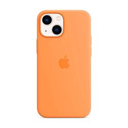 Клип-кейс (накладка) Apple Silicone Case реплика для Apple iPhone 13 Mini силикон, оранжевый