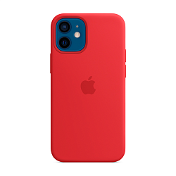 Клип-кейс (накладка) Apple Silicone Case MagSafe для Apple iPhone 12 Mini силикон, Red