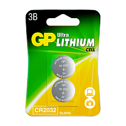Батарейка GP Ultra Lithium DL CR 2032-2BL, 2шт