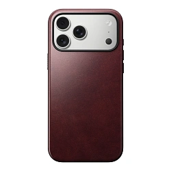 Клип-кейс (накладка) Nomad Modern Leather Case для Apple iPhone 17 Pro кожа, бургунди
