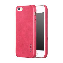 Клип-кейс (накладка) X-Level Vintage для Apple iPhone 5 / 5s / SE экокожа, красный