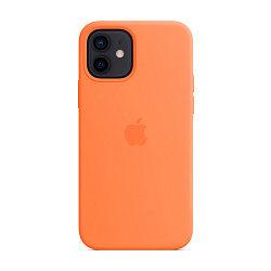 Клип-кейс (накладка) Silicone Case для Apple iPhone 12 / 12 Pro силикон, оранжевый